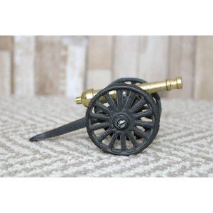 Vintage Brass & Cast Iron Cannon